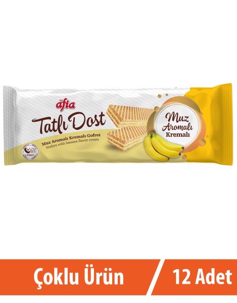 Afia Tatlı Dost Muz Kremalı Gofret 12x140 Gr - 2