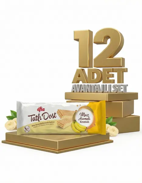 Afia Tatlı Dost Muz Kremalı Gofret 12x140 Gr - 3