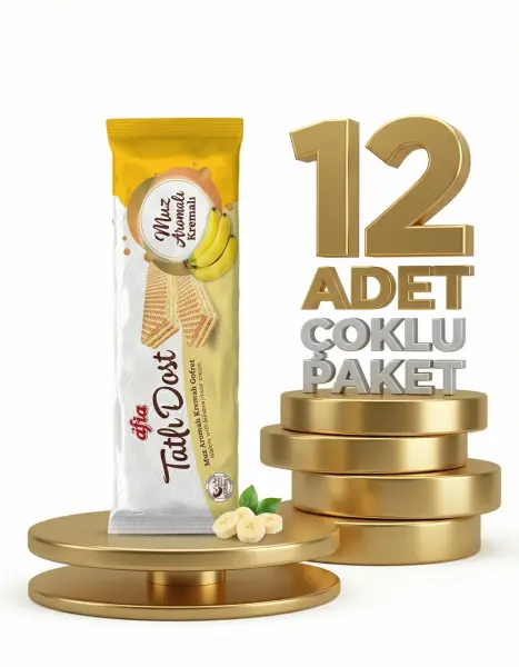 Afia Tatlı Dost Muz Kremalı Gofret 12x140 Gr - 2