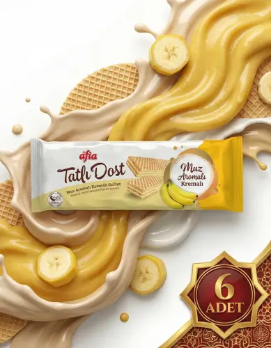 Afia Tatlı Dost Muz Kremalı Gofret 6x140 Gr - 2