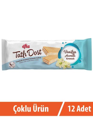 Afia Tatlı Dost Vanilya Kremalı Gofret 12x140 Gr - Afia