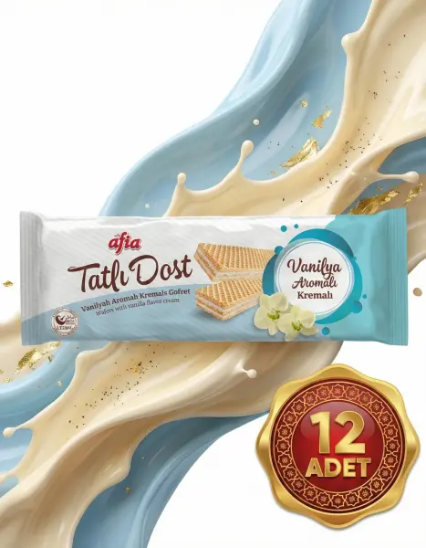 Afia Tatlı Dost Vanilya Kremalı Gofret 12x140 Gr - 3