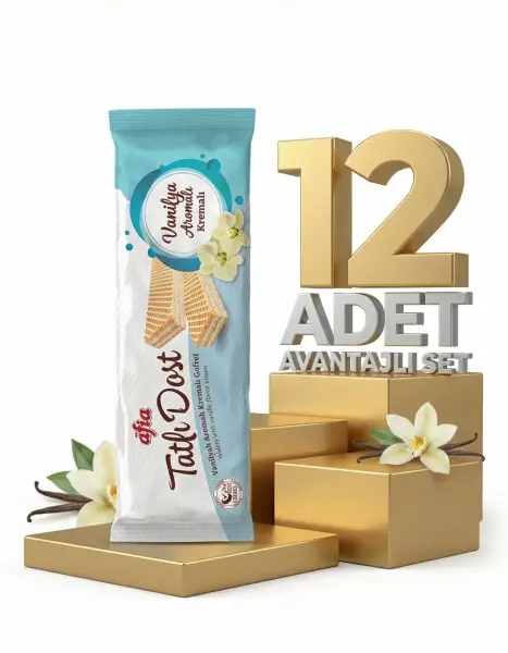 Afia Tatlı Dost Vanilya Kremalı Gofret 12x140 Gr - 2