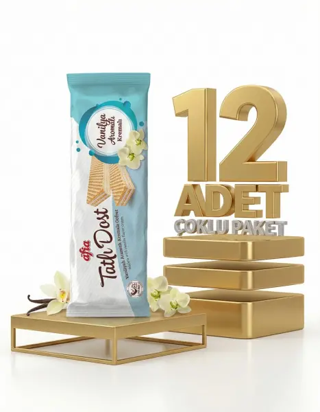 Afia Tatlı Dost Vanilya Kremalı Gofret 12x140 Gr - 1