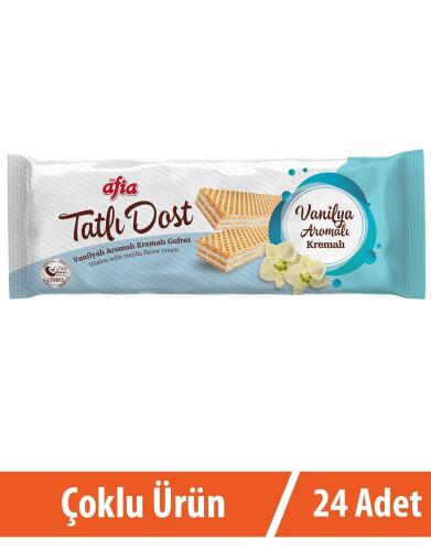 Afia Tatlı Dost Vanilya Kremalı Gofret 24x140 Gr - Afia