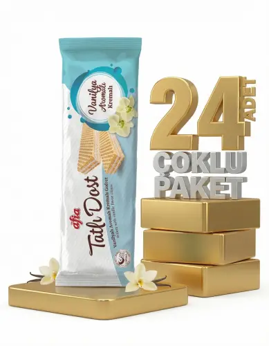 Afia Tatlı Dost Vanilya Kremalı Gofret 24x140 Gr - 2