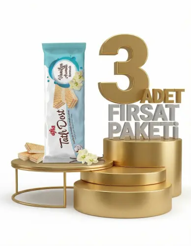 Afia Tatlı Dost Vanilya Kremalı Gofret 3x140 Gr - Afia