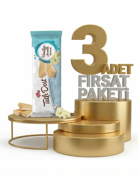 Afia Tatlı Dost Vanilya Kremalı Gofret 3x140 Gr - 1