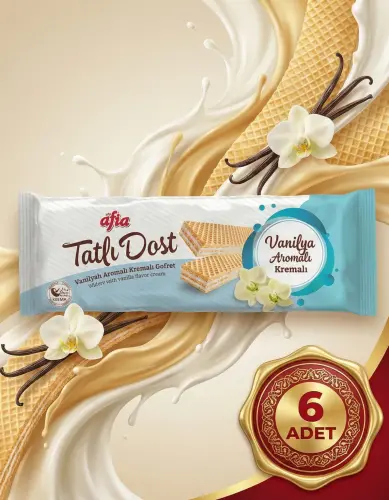 Afia Tatlı Dost Vanilya Kremalı Gofret 6x140 Gr - 2