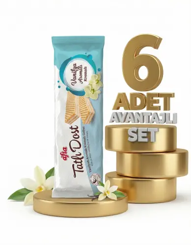 Afia Tatlı Dost Vanilya Kremalı Gofret 6x140 Gr - 1