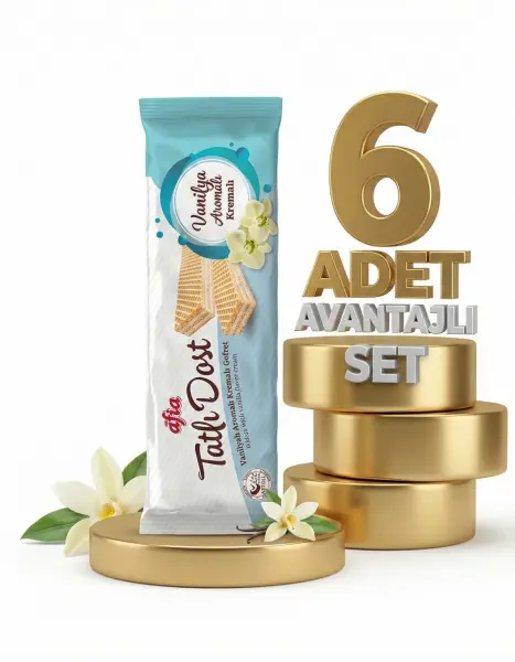 Afia Tatlı Dost Vanilya Kremalı Gofret 6x140 Gr - 1