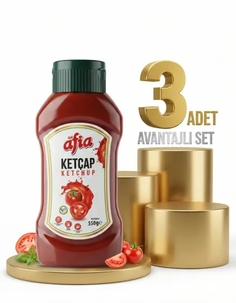 Afia Tatlı Ketçap 3x550 Gr - 1