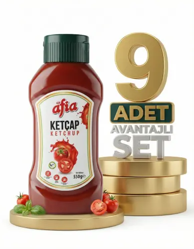 Afia Tatlı Ketçap 9x550 Gr - Afia