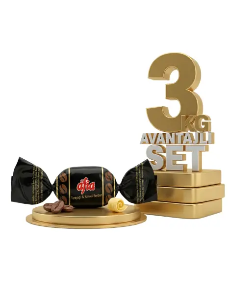 Afia Tereyağlı ve Kahveli Şeker 3x1 Kg - 1