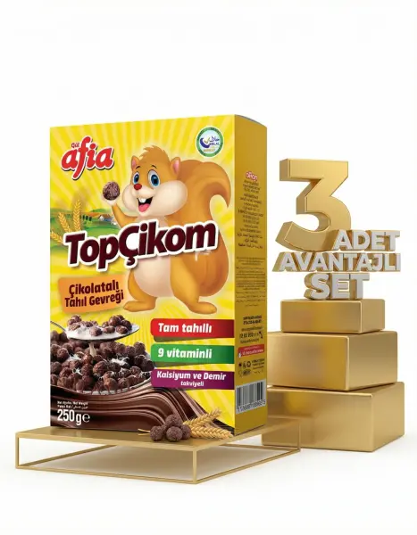 Afia Topçikom Çiko Tahıl Gevreği 3x250 Gr - 1