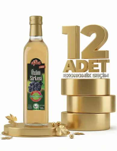 Afia Üzüm Sirkesi Cam Şişe 12x500 Ml - Afia