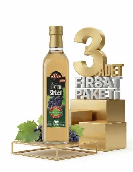 Afia Üzüm Sirkesi Cam Şişe 3x500 Ml - 1
