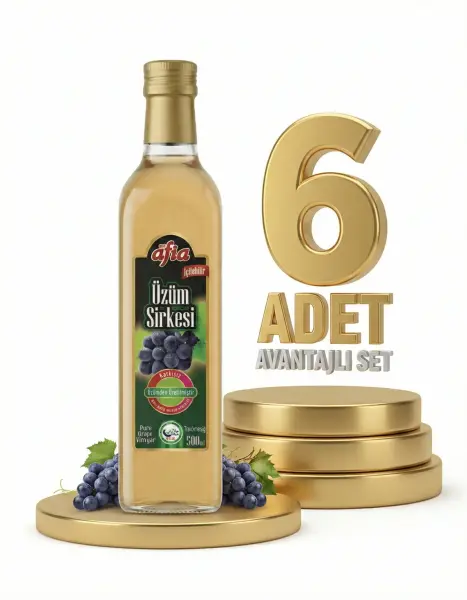 Afia Üzüm Sirkesi Cam Şişe 6x500 Ml - 1