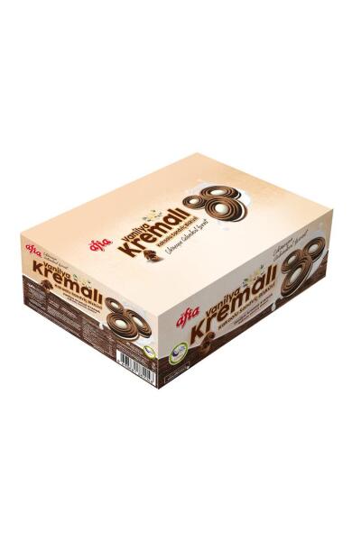 Afia Vanilya Kremalı Kakaolu Sandviç Bisküvi 400 Gr - 1