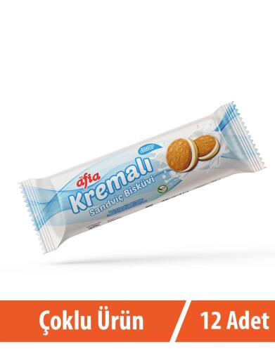 Afia Vanilya Kremalı Sandviç Bisküvi 12*60 Gr - 2