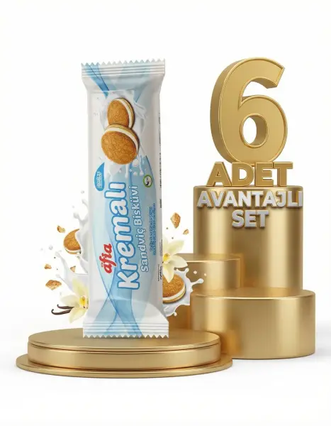 Afia Vanilya Kremalı Sandviç Bisküvi 6x60 Gr - 1