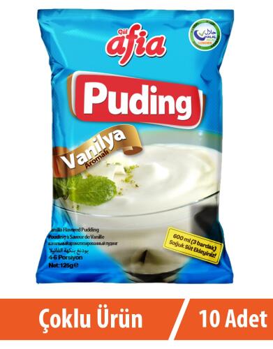 Afia Vanilyalı Puding 10x125 Gr - 1