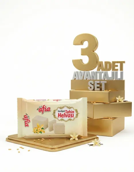 Afia Vanilyalı Tahin Helvası 3x500 Gr - 1