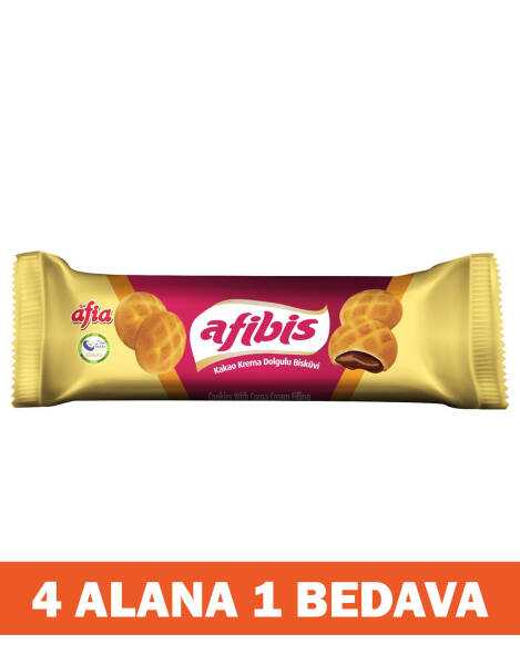 Afibis Kakao Krema Dolgulu Bisküvi 75 Gr 4 Alana 1 Bedava - 1