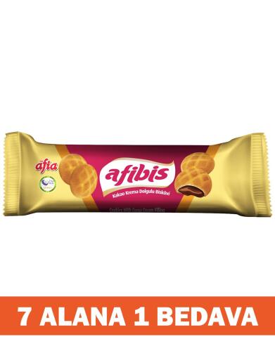 Afibis Kakao Krema Dolgulu Bisküvi 75 Gr 7 Alana 1 Bedava - 1