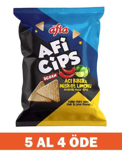 Aficips Acıbiber Misket Limonlu Mısır Cips 40 Gr 5 Al 4 Öde - 1