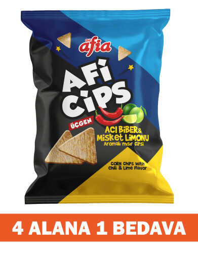 Aficips Acıbiber Misket Limonlu Mısır Cips 40 Gr 4 Alana 1 Bedava - 1