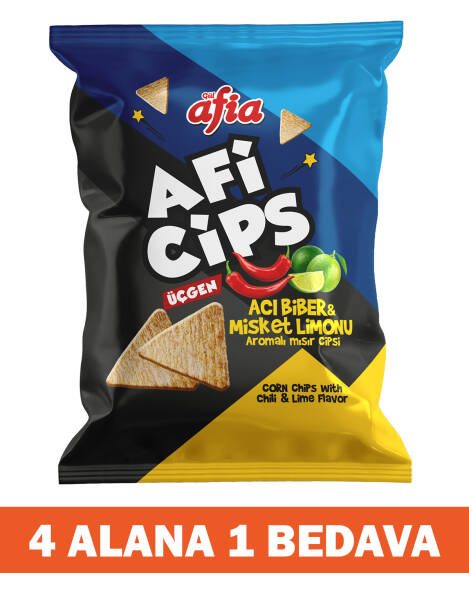 Aficips Acıbiber Misket Limonlu Mısır Cips 40 Gr 4 Alana 1 Bedava - 1