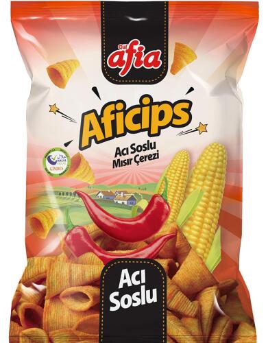 Aficips Acılı Mısır Cips 50 Gr - 1