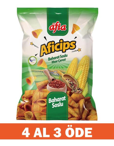 Aficips Baharatlı Mısır Cips 50 Gr 4 Al 3 Öde - 1