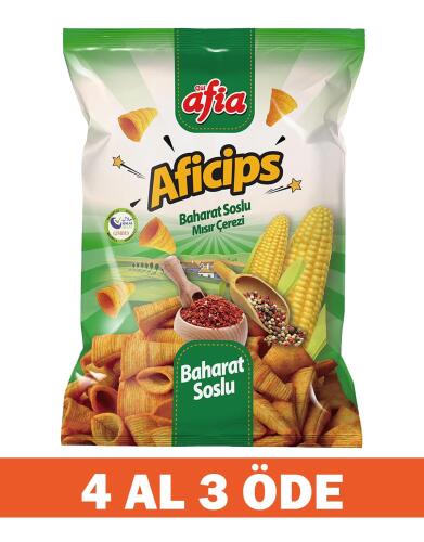 Aficips Baharatlı Mısır Cips 50 Gr 4 Al 3 Öde - 1