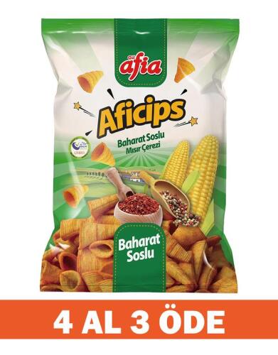 Aficips Baharatlı Mısır Cips 50 Gr 4 Al 3 Öde - 1