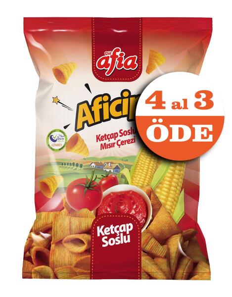 Aficips Ketçaplı Mısır Cips 50 Gr 4 Al 3 Öde - 2