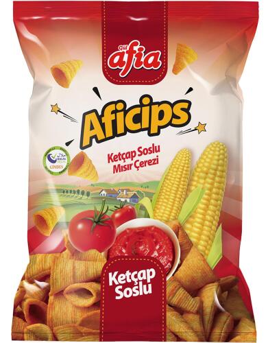 Aficips Ketçaplı Mısır Cips 50 Gr - 1