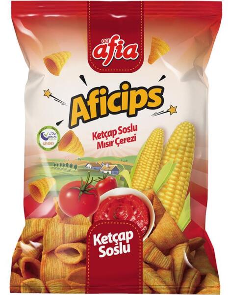 Aficips Ketçaplı Mısır Cips 50 Gr - 1
