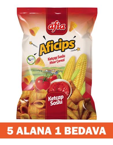 Aficips Ketçaplı Mısır Cips 50 Gr 5 Alana 1 Bedava - 1