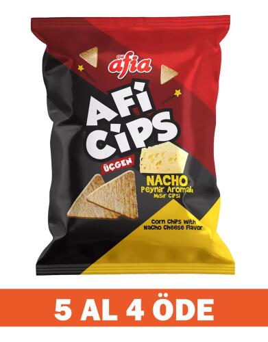 Aficips Nacho Peynirli Mısır Cips 40 Gr 5 Al 4 Öde - 1