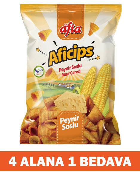 Aficips Peynirli Mısır Cips 50 Gr 4 Alana 1 Bedava - 1