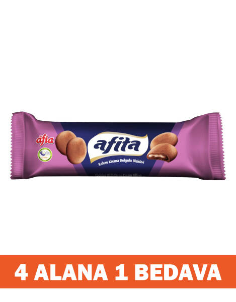 Afita Kakao Krema Dolgulu Bisküvi 75 Gr 4 Alana 1 Bedava - 1