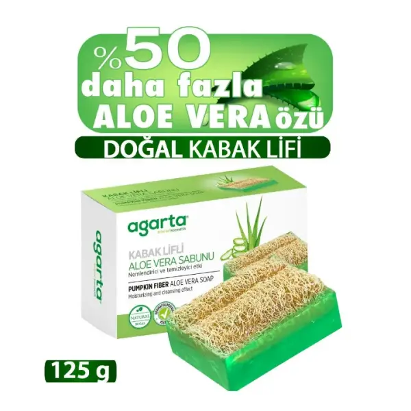 Agarta Doğalaloe Vera Kabak Lifli Sabun 125 Gr - 1