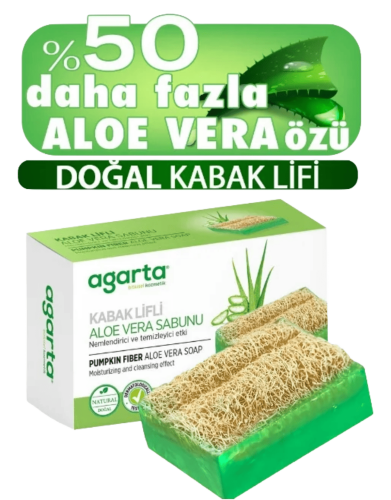 Agarta Doğalaloe Vera Kabak Lifli Sabun 125 Gr - AGARTA