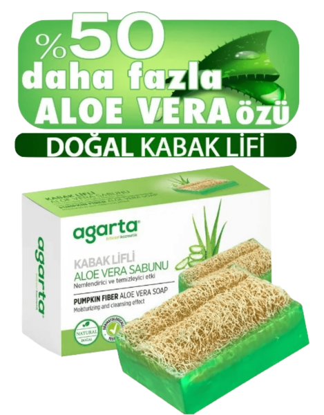 Agarta Doğalaloe Vera Kabak Lifli Sabun 125 Gr - 1