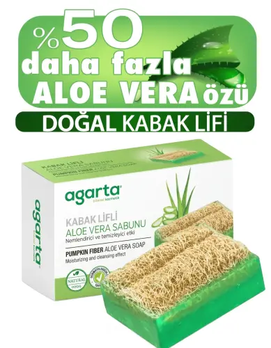 Agarta Doğal Aloe Vera Kabak Lifli Sabun 125 Gr - AGARTA