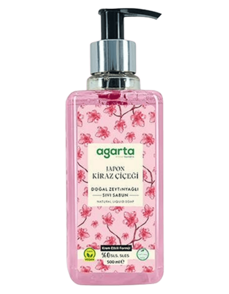 Agarta Doğal Sıvı Sabunu Japon Kirazı Çiçeği 500 Ml - 1