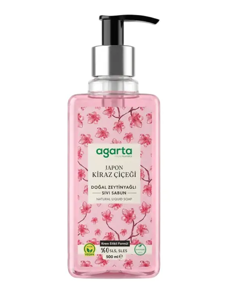 Agarta Doğal Sıvı Sabunu Japon Kirazı Çiçeği 500 Ml - 1