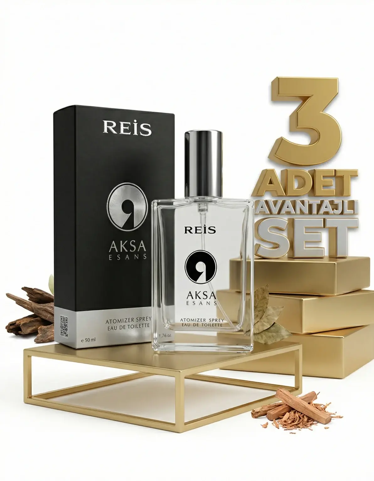 Aksa Reis Sprey Parfüm 3x50 Cc | Alkolsüz & Kalıcı | Aksa